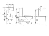 Black Wall Faced Toilet Suite